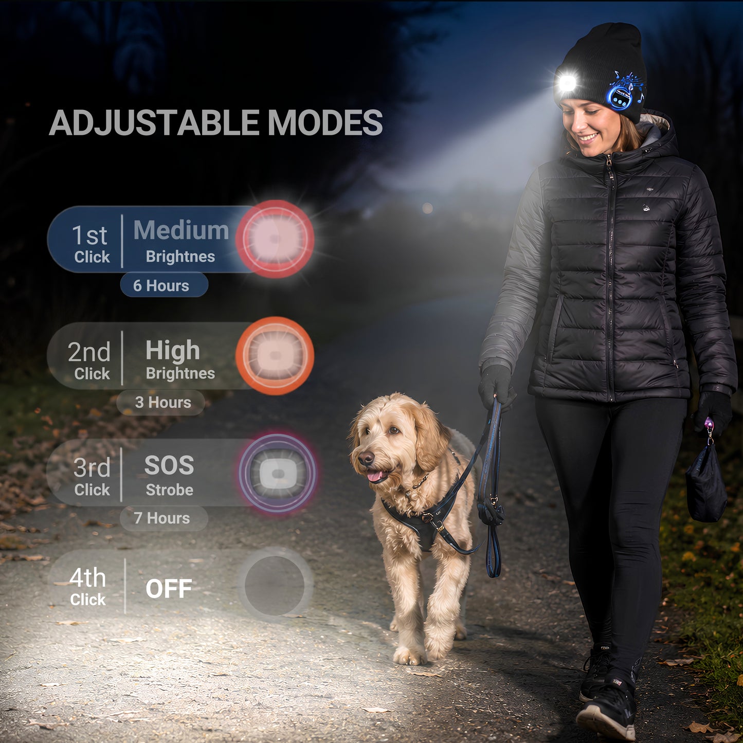 PureRelatable™ LumiWarm LED Bluetooth Beanie